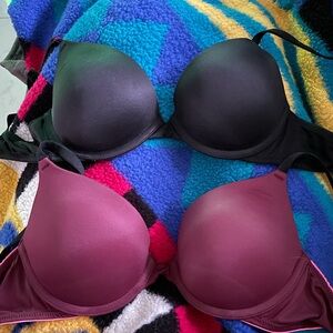 Victoria's Secret Black and Burgundy Bras